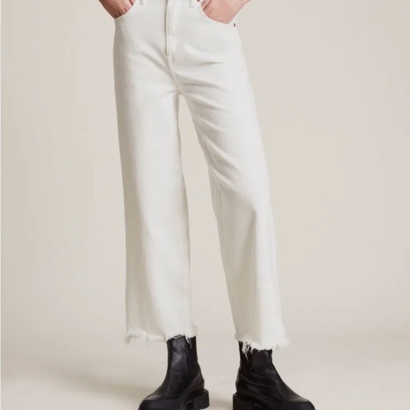 All Saints Denim - AllSaints Jeans women’s 100% cotton non stretchy Jayce White Denim size 28